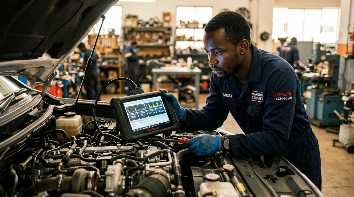 Electrónica Automóvel em Moçambique 2026: Entre a Tradição Mecânica e a Revolução Digital