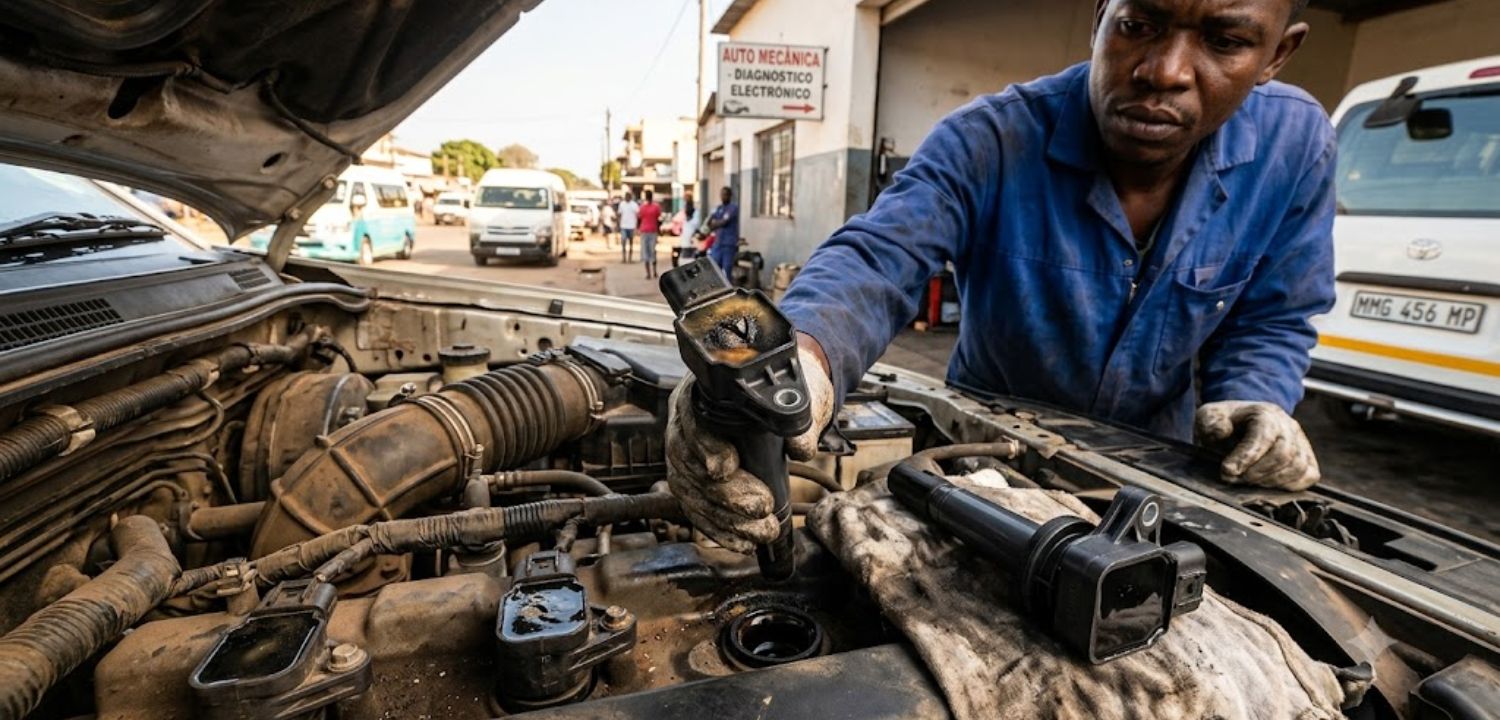 O Carro Falha ao Acelerar? Como a Bobina de Ignição Queimada Afeta os Motores em Moçambique