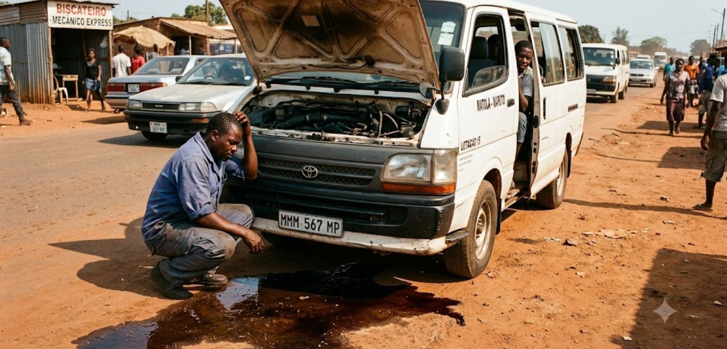 Manchas no Chão? O Perigo Oculto da Fuga de Óleo no Motor nas Estradas de Moçambique